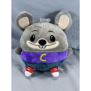 Fiesta Chuck E. Cheese Gumball Plush 8.5in Round Mouse Stuffed Animal Toy Gray